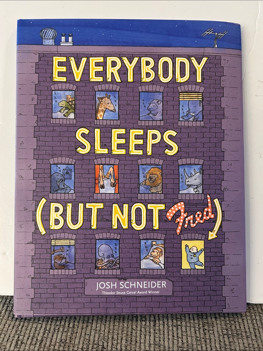 Everybody Sleeps (But Not Fred) hardcover children’s book NEW animals sleep